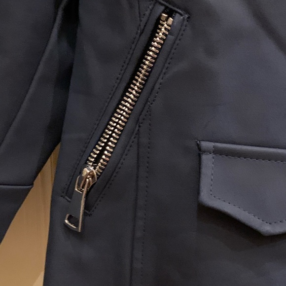 Nine West Moto Jacket Midnight Blue Faux Suede XL - Picture 5 of 8